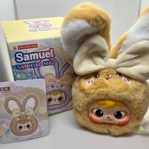 Kawaii Samuel San Xiao Mao Colorful Letter Rabbit Bunny Brain keychain bag char